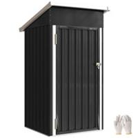 Outsunny 3.5 x 3 ft Metal Storage Shed with Lockable Door for Patio
