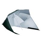 Outsunny 2m Beach Umbrella Sun Shelter 2 in 1 Umbrella UV Protection Steel Green