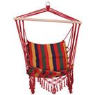 Outsunny Hammock Chair Swing Colourful Striped Seat Porch Indoor Outdoor Hanging