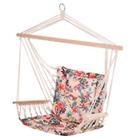 Outsunny Hammock Hanging Rope Chair Swing w/ Cushion 120KG Max Multicolor