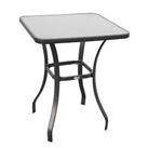 Outsunny Garden Bar Table Bistro Square Glass Dining Kitchen Breakfast Pub Party