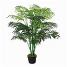 Outsunny 125cm/4FT Artificial Palm Plant, Decorative Tree with Pot