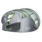 Outsunny Camping Tent Dome Pop-up Tent with Windows for 4-5 Person Dark Green