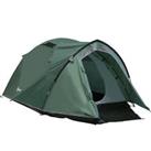 Outsunny Compact Camping Tent w/ Vestibule & Mesh Vents for Hiking Green