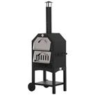 Outsunny Charcoal Tall Ovan Pizza Maker BBQ Grill Outdoor Picnic w/ Thermometer