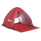 Outsunny 2-3 Person Pop up Tent Instant Camping Tent Sun Shade Shelter, Red