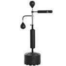 HOMCOM 3-in-1 Punching Bag with Stand with 2 Speedballs, 360 Relax Bar, PU Bag
