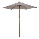 Outsunny 2.5m Wood Garden Parasol Sun Shade Patio Outdoor Wooden Umbrella Canopy