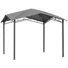 Outsunny 3x3(m) Outdoor Patio Gazebo Pavilion Canopy Tent Steel Frame Grey