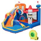 Outsunny 5 in 1 Kids Bouncy Castle Large Water Slide Water Gun with Air Blower