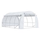 Outsunny 4 x 3 x 2 m Polytunnel Greenhouse Pollytunnel Tent w/ Steel Frame White