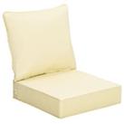 Outsunny Outdoor Seat and Back Cushion Set, Deep Seating Chair Cushion, Beige