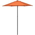 Outsunny 2m Parasol Patio Umbrella, Outdoor Sun Shade with 6 Ribs Orange
