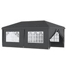 Outsunny 3 x 6m Pop Up Gazebo Height Adjustable Party Tent w/ Storage Bag Black