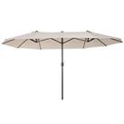 Outsunny Sun Umbrella Canopy Double-sided Crank Sun Shade Shelter refurbished