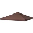 Outsunny 3(m) 2 Tier Garden Gazebo Top Cover Replacement Canopy Roof Refurbished