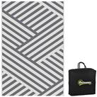 Outsunny Reversible Waterproof Outdoor Rug W/ Carry Bag, 182 x 274cm, Grey