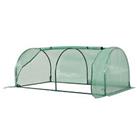 Outsunny Tunnel Greenhouse Grow House Steel Frame PE Green Refurbished