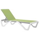 Outsunny Chaise Patio Lounge with 5-Level Adjustable Back Green