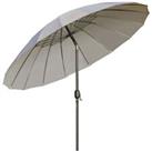 Outsunny 2.5m Round Curved Adjustable Parasol Sun Umbrella Metal Pole Grey