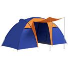 Outsunny Camping Tent with 2 Bedroom, Living Area and Awning for 4-6 Person