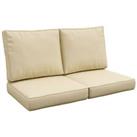 Outsunny 2 Seater Outdoor Seat Cushion with Back, for Garden, Beige