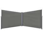 Outsunny 6 x 2m Patio Double Side Awning Folding Privacy Screen FenceRefurbished