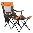 Outsunny Foldable Camping Chair w/ Footrest, Adjustable Backrest, Bag, Multi