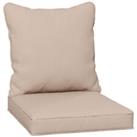 Outsunny One-piece Outdoor Back and Seat Cushion for Garden, Beige Used