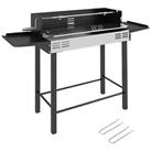 Outsunny Charcoal Spit Roasting Machine w/ 3-Tier Grill Grate Refurbished