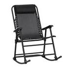 Outsunny Folding Rocking Chair Outdoor Portable Zero Gravity Chair Used