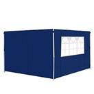 Outsunny Gazebo Replacement Exchangeable Side Wall Panels w/ Window Blue