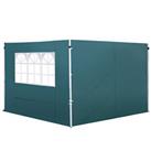 Outsunny Gazebo Replacement Exchangeable Side Wall Panels w/ Window Green