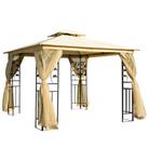 Outsunny 3 x 3(m) Patio Garden Metal Gazebo Marquee Tent Canopy Shelter Pavilion