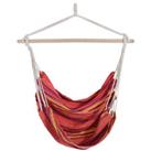 Outsunny Garden Hammock Chair Yard Hanging Rope Cotton Cloth w/ ropes Red