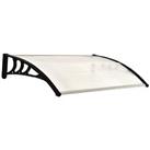 Outsunny Outdoor Window Door Canopy Fixed Awning Porch UV Water Cover White