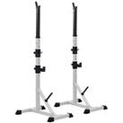 HOMCOM Adjust Pair of Barbell Squat Racks Stand Weight Lifting Bench Press Gym