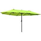 Outsunny 4.6M Garden Patio Umbrella Canopy Parasol Sun Shade w/o Base Green