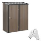 Outsunny Outdoor Storage Shed Steel Garden Shed w/ Lockable Door for Garden