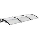 Outsunny Door Canopy Outdoor Awning Rain Shelter for Window Porch 303x96 Clear