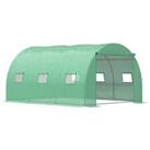 Outsunny Tunnel Greenhouse w/ PE Cover, Outdoor Plant House w/ Door & Window