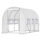 Outsunny 3 x 2 x 2m Polytunnel Green House w/ UV-resistant PE Cover, White