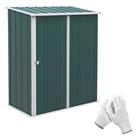 Outsunny Outdoor Storage Shed Steel Garden Shed w/ Lockable Door for Garden