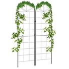 Outsunny Set of 2 Metal Trellis for Climbing Plants, Grid Design, 50 x 180cm