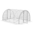 Outsunny 4 x 3 x 2m Polytunnel Greenhouse with Door, Galvanised Steel Frame
