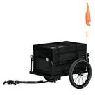 HOMCOM Bicycle Trailer with 65L Foldable Storage Box and Pneumatic Tyres, Black