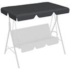 Outsunny 2 Seater Garden Swing Canopy Replacement, Black Used