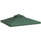 Outsunny 3(m) 2 Tier Garden Gazebo Top Cover Replacement Canopy Roof Refurbished