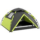 Outsunny 3-4 Man Camping Tent Portable with Bag, Quick Setup, Green