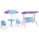 Outsunny 4 Piece Kids Garden Set, Fairytale Themed with Adjustable Canopy